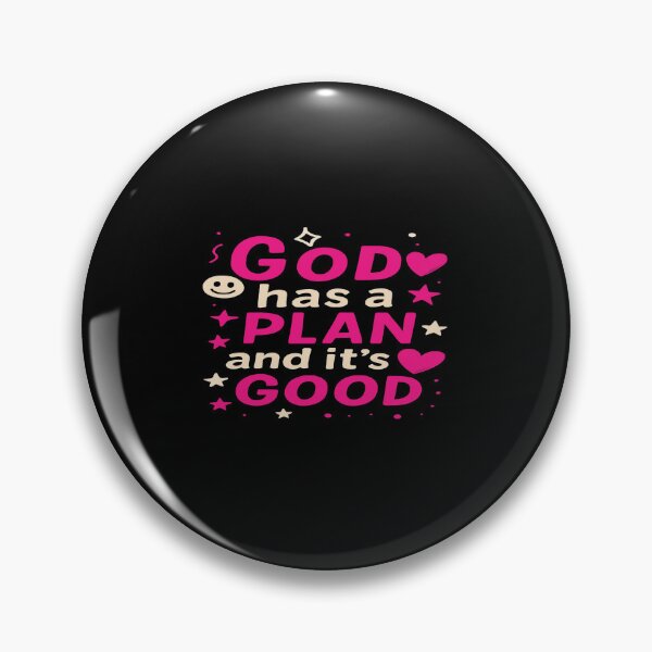 Item preview, Faithful Motivation Quote – “God Has a Plan and It’s Good” – Bold Pink Christian Typography Art designed and sold by Bright Nest Studio.