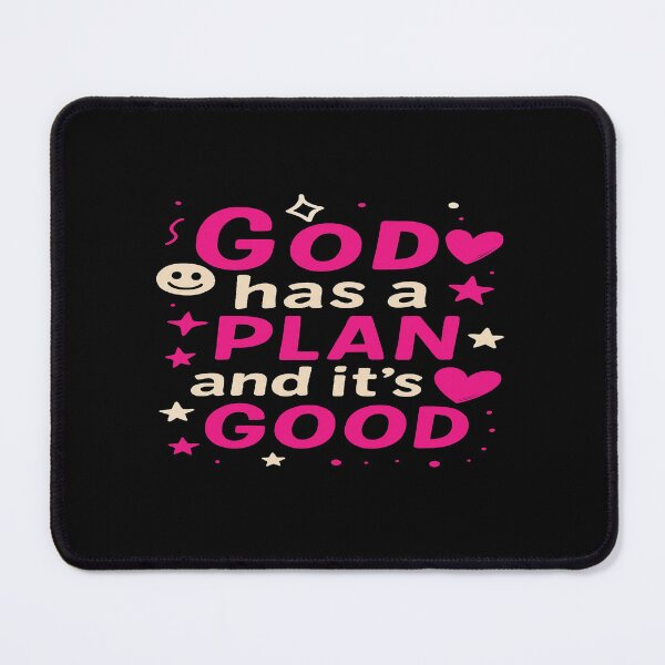 Item preview, Faithful Motivation Quote – “God Has a Plan and It’s Good” – Bold Pink Christian Typography Art designed and sold by Bright Nest Studio.