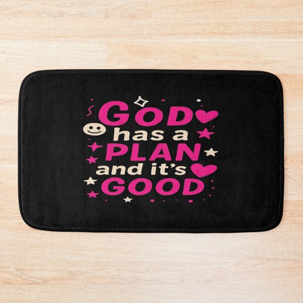 Item preview, Faithful Motivation Quote – “God Has a Plan and It’s Good” – Bold Pink Christian Typography Art designed and sold by Bright Nest Studio.