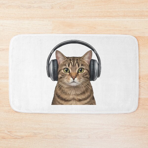 Item preview, Cat with Headphones designed and sold by k3rstman1.