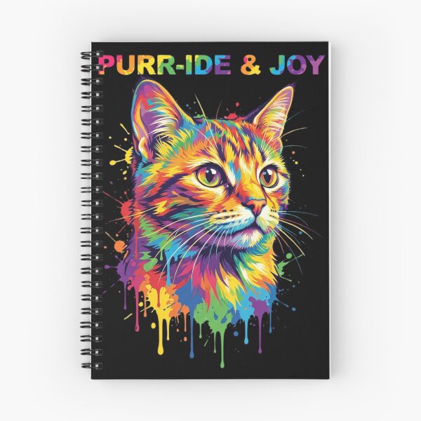 Item preview, Purr-ide & Joy – Colorful Cat Art designed and sold by LittleLoopArt.