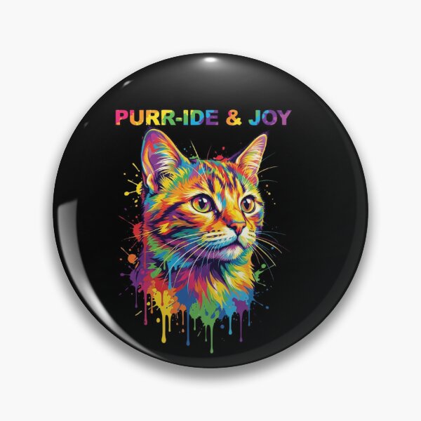 Item preview, Purr-ide & Joy – Colorful Cat Art designed and sold by LittleLoopArt.