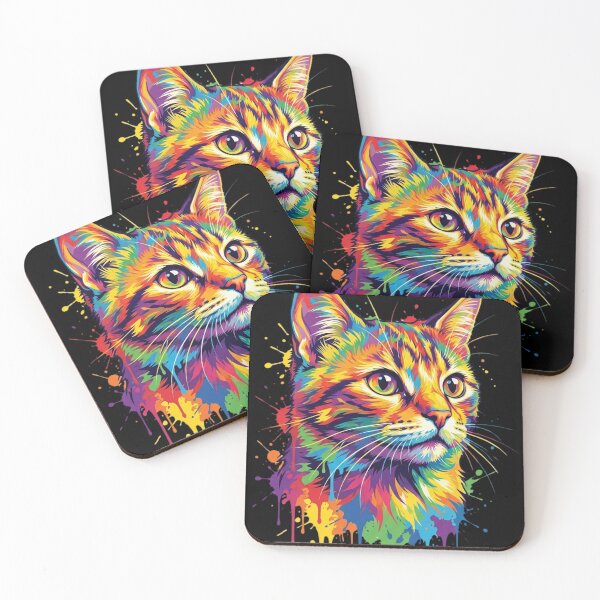 Item preview, Purr-ide & Joy – Colorful Cat Art designed and sold by LittleLoopArt.