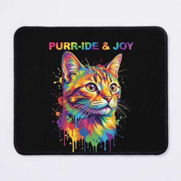 Item preview, Purr-ide & Joy – Colorful Cat Art designed and sold by LittleLoopArt.