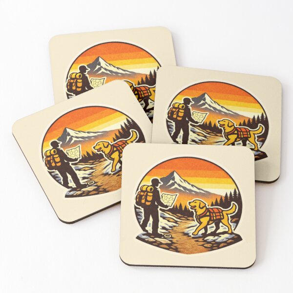 Item preview, Trail Map Dog Dad & Labrador – Retro Hiking Explorer Badge designed and sold by PawPrintCustom.