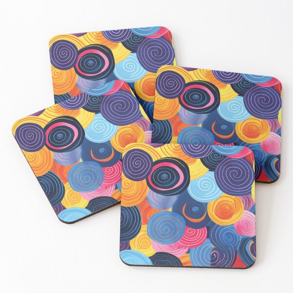 Item preview, Vibrant Colorful Abstract Spiral Circles Pattern designed and sold by DGtaLrtcom.