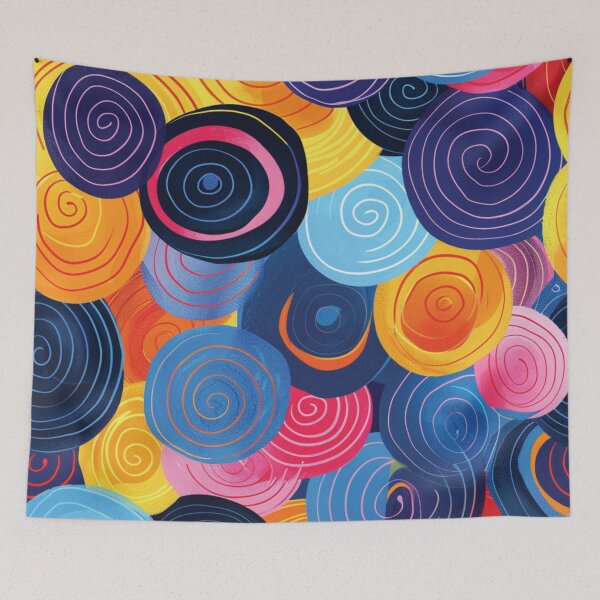 Item preview, Vibrant Colorful Abstract Spiral Circles Pattern designed and sold by DGtaLrtcom.