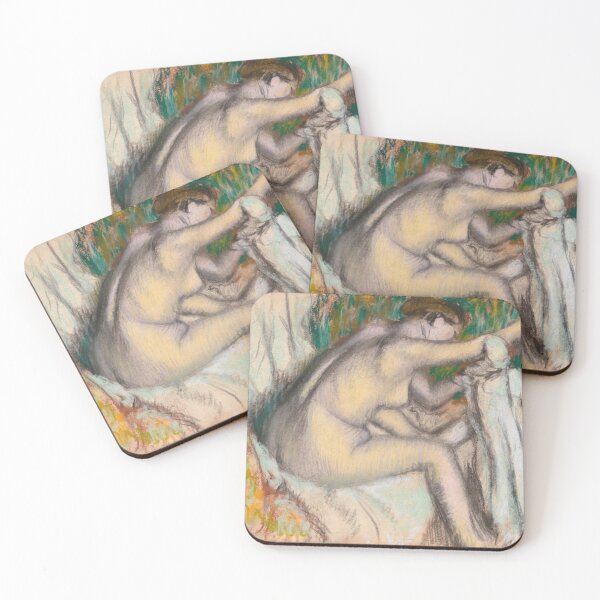 Item preview, Woman Drying Her Arm by Edgar Degas: Intimate Impressionist Fine Art Print designed and sold by artofuniverse.