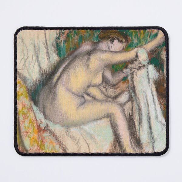 Item preview, Woman Drying Her Arm by Edgar Degas: Intimate Impressionist Fine Art Print designed and sold by artofuniverse.