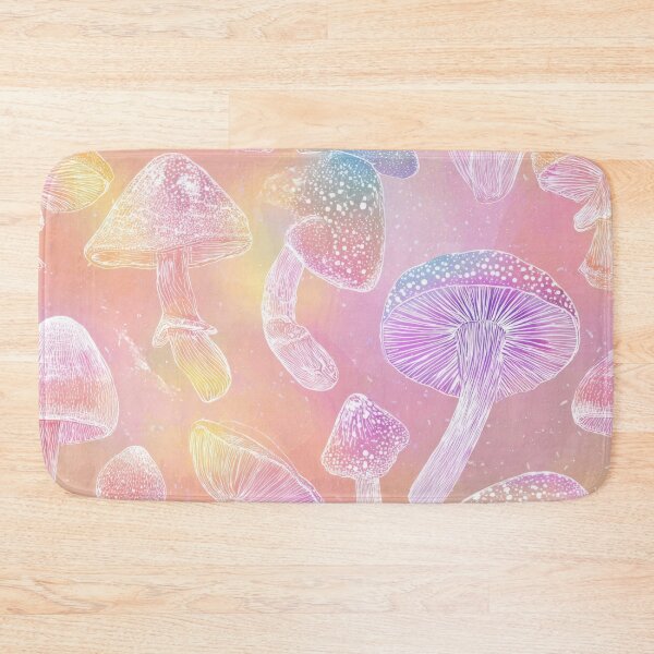 Item preview, Cosmic Cottagecore: Pastel-colored magic mushroom dream pattern designed and sold by casaloomaria.