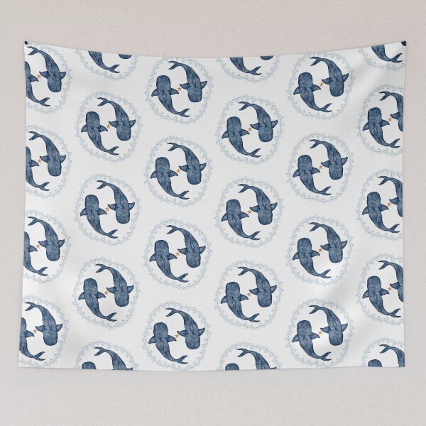 Item preview, Watercolor Whale Sharks – Ocean Reef Illustration designed and sold by Aritxa.