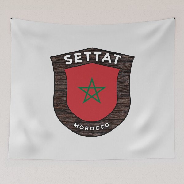 Item preview, Settat Morocco | Flag Shield Travel Emblem designed and sold by World Designs.