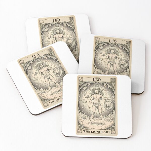 Item preview, Leo Tarot Card - The Lionheart: Sarcastic Zodiac Etching designed and sold by Midnight Ink Studio.