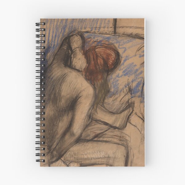 Item preview, Woman Drying Her Hair by Edgar Degas: Intimate Impressionist Figure Study designed and sold by artofuniverse.
