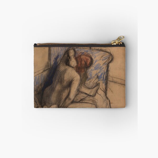 Item preview, Woman Drying Her Hair by Edgar Degas: Intimate Impressionist Figure Study designed and sold by artofuniverse.