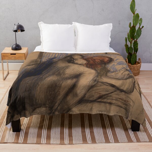 Item preview, Woman Drying Her Hair by Edgar Degas: Intimate Impressionist Figure Study designed and sold by artofuniverse.