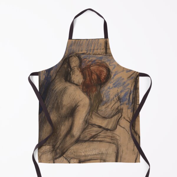 Item preview, Woman Drying Her Hair by Edgar Degas: Intimate Impressionist Figure Study designed and sold by artofuniverse.