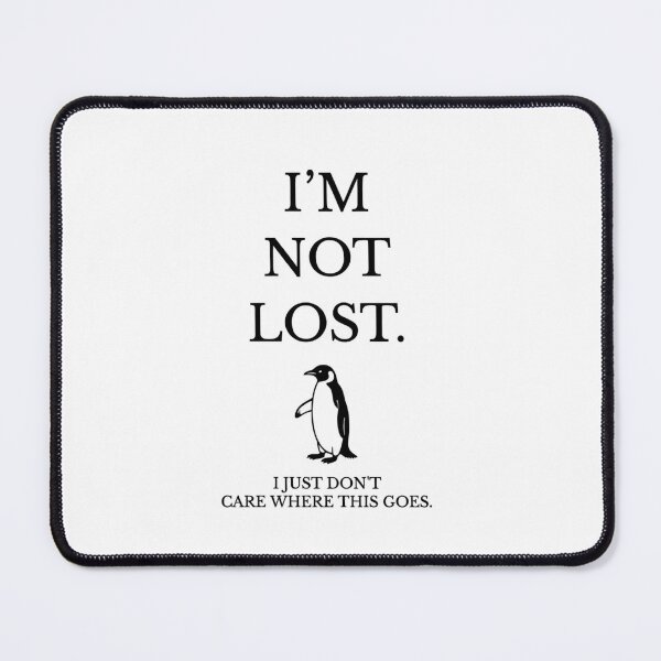 Item preview, Lone Penguin Walking to Mountains - Ultimate Work Burnout Vibe designed and sold by GrumpySableye.
