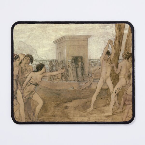 Item preview, Young Spartan Girls Challenging Boys by Edgar Degas: Classical Impressionist Poster designed and sold by artofuniverse.