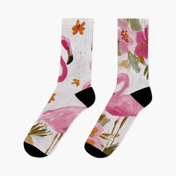 Item preview, Group of Pink Flamingos Amid Flowers designed and sold by lautir.