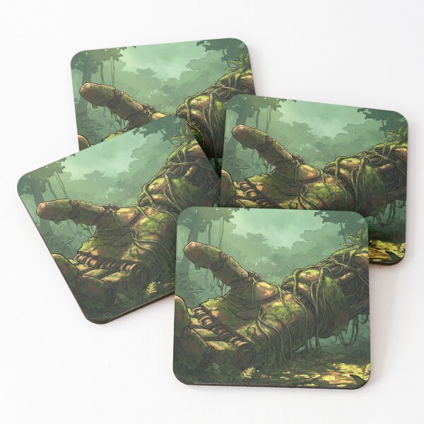 Item preview, Forgotten City of Mechs - Overgrown Robot Jungle designed and sold by Midnight Replay.