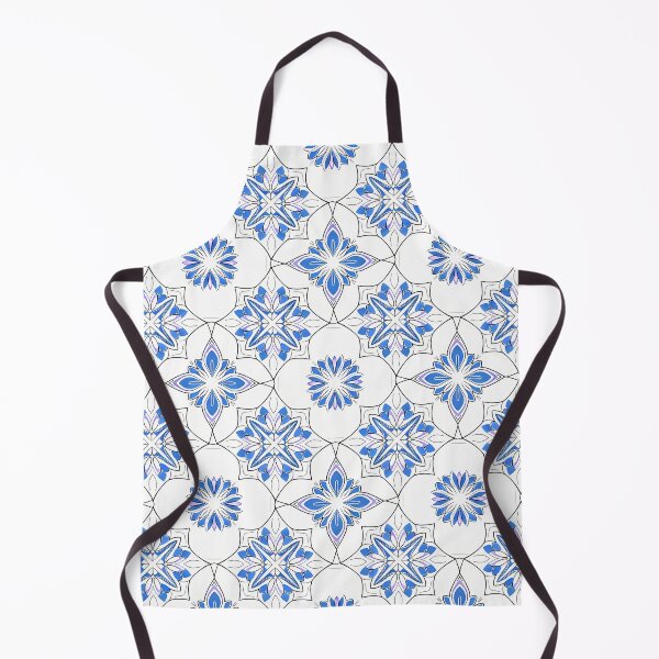 Item preview, Azure Petal Grid – Geometric Floral Tile Pattern designed and sold by meesub.