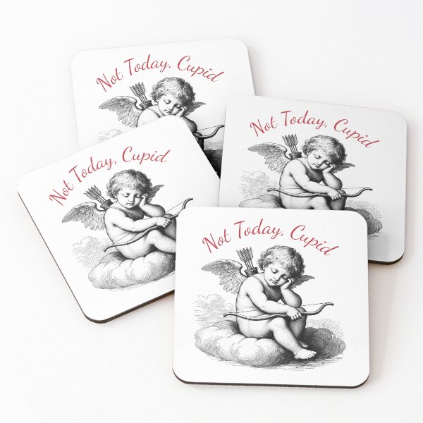 Item preview, Not Today Cupid – Funny Anti Valentine Design, Vintage Cherub, Dark Academia Aesthetic designed and sold by Olhapro.