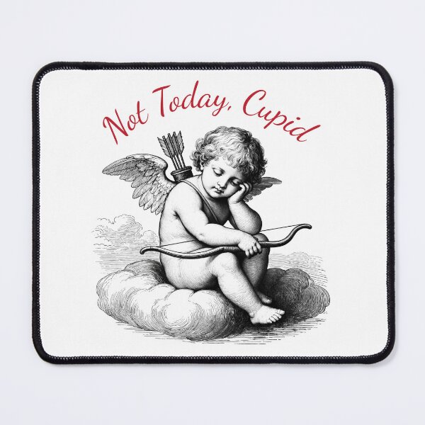 Item preview, Not Today Cupid – Funny Anti Valentine Design, Vintage Cherub, Dark Academia Aesthetic designed and sold by Olhapro.