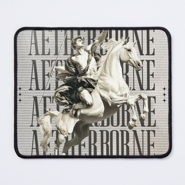 Item preview, Neoclassical Rider on White Horse with Bold Text designed and sold by Adronia.