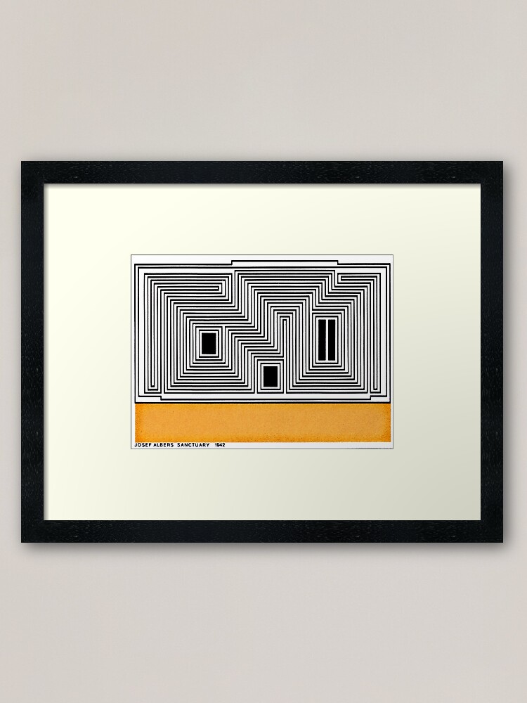 Alternate view of Vintage Bauhaus Design...by Josef Albers Framed Art Print