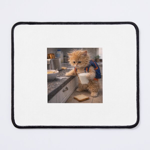 Item preview, Tired Cat Making Breakfast designed and sold by LovelyCatGalaxy.