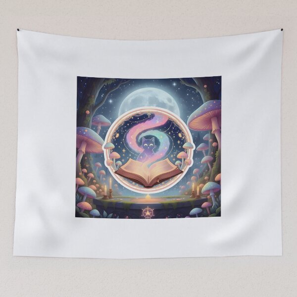 Item preview, Celestial Cat Spells - Magical Kitten & Ancient Grimoire designed and sold by ArtCrafter13.