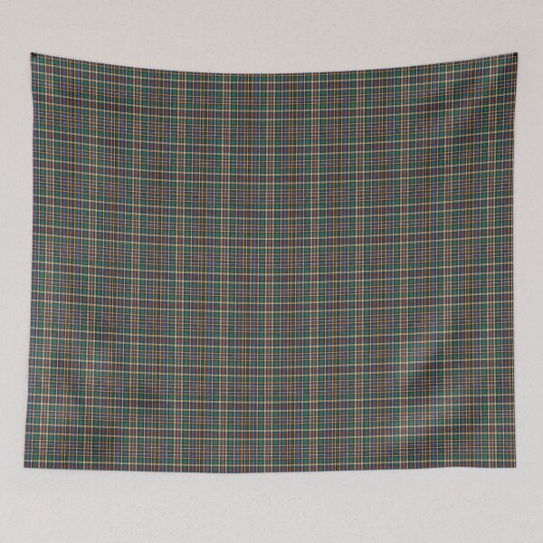 Item preview, Distressed Vintage-Effect Retro Plaid Pattern in Blue designed and sold by SamJanner.