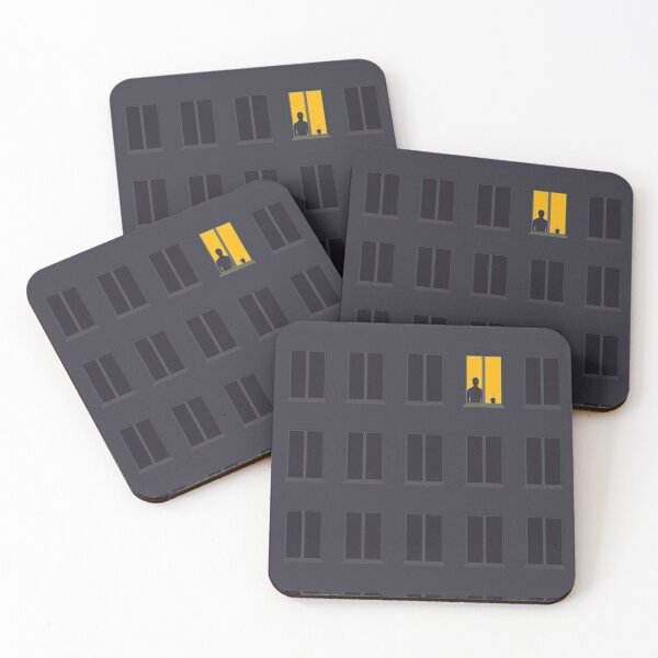 Item preview, Lonely City Night - Minimalist Glowing Window Silhouette Art designed and sold by Fern & Fable.