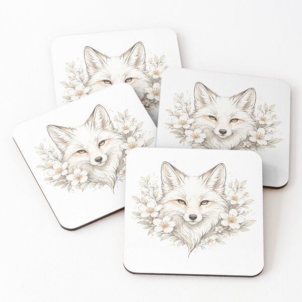 Artikelvorschau, White Fox Blossom – Sanfter Geist des Waldes entworfen und verkauft von photoparadise22.