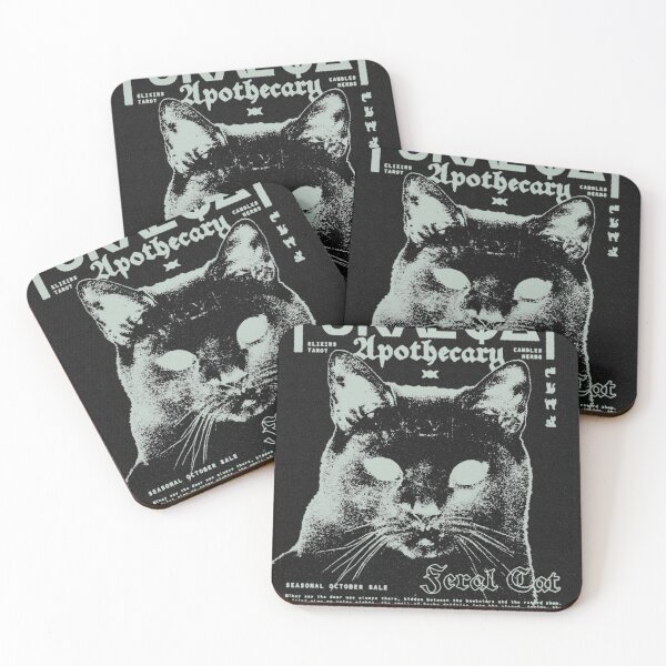 Item preview, Occult Cat Graphic with Typographic Header designed and sold by Adronia.