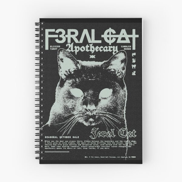 Item preview, Occult Cat Graphic with Typographic Header designed and sold by Adronia.