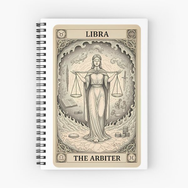 Item preview, Libra Tarot Card - The Harmonizer: Sarcastic Zodiac Etching designed and sold by Midnight Ink Studio.