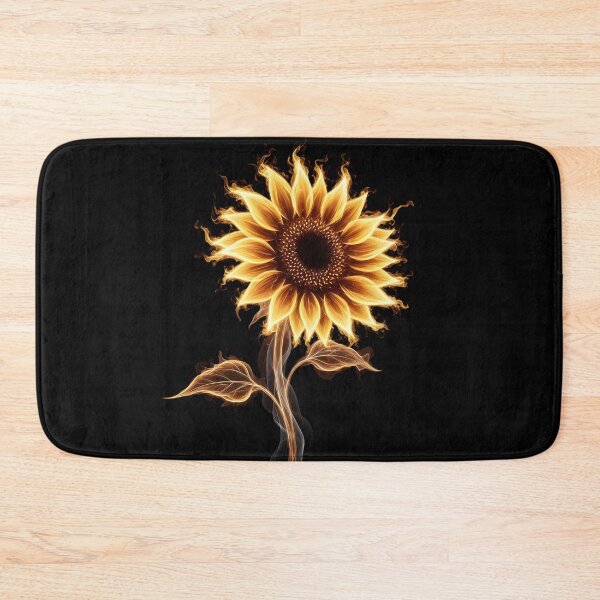 Item preview, Fiery Sunflower in Flames – Glowing Fire Flower Digital Art Illustration designed and sold by mitdz shop.
