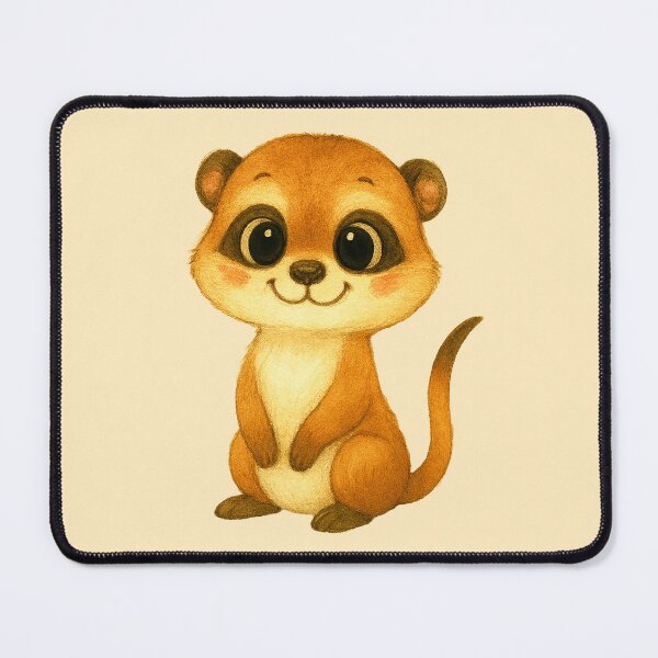 Item preview, The Solar-Powered Sentinel: Cute Meerkat (Suricate) Wildlife Illustration designed and sold by FreiherrPK.