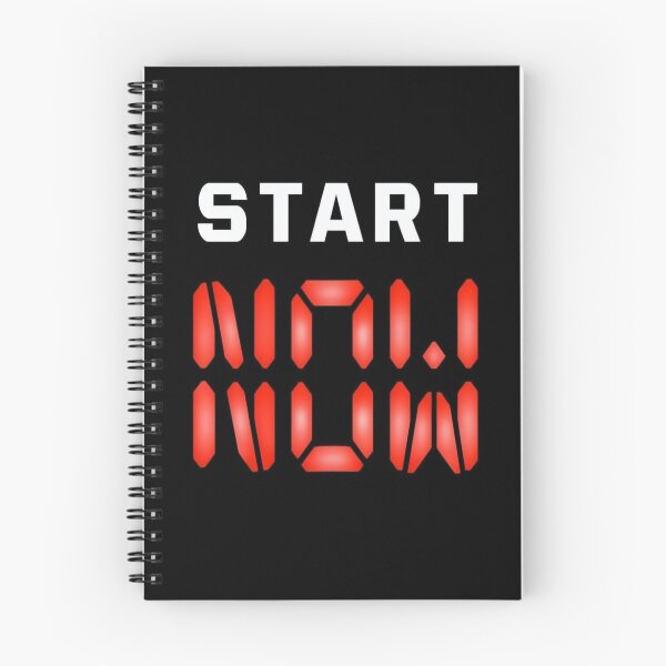Item preview, Bold "START NOW" motivational quote in digital clock font – urgency design for posters, shirts & gifts designed and sold by Bright Nest Studio.