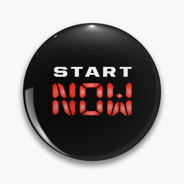 Item preview, Bold "START NOW" motivational quote in digital clock font – urgency design for posters, shirts & gifts designed and sold by Bright Nest Studio.