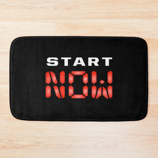 Item preview, Bold "START NOW" motivational quote in digital clock font – urgency design for posters, shirts & gifts designed and sold by Bright Nest Studio.