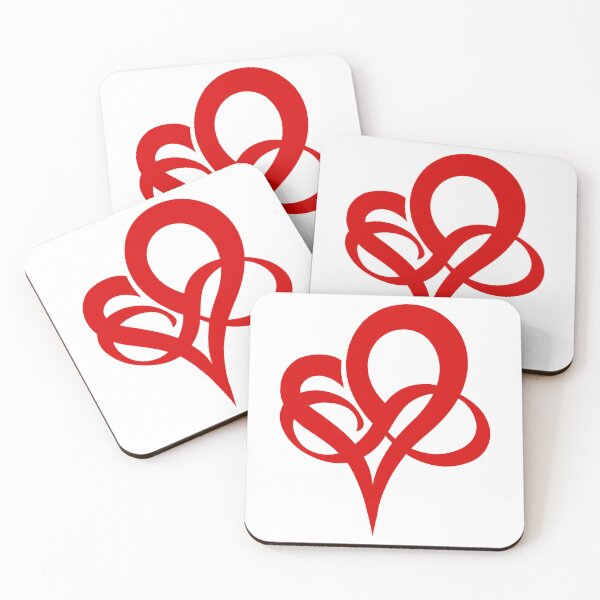 Aperçu de l'œuvre Coeur rouge | INFINITY HEART | Poly Pride | Symbole polyamour créée et vendue par Carl's Clothing.
