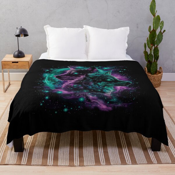 Aperçu de l'œuvre Art de la galaxie du loup – Design animalier fantastique cosmique créée et vendue par PSYNOVA.