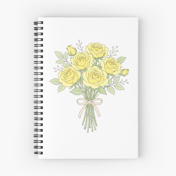 Item preview, Minimalist Bouquet of Yellow Roses – Line Art Illustration in Soft Colors designed and sold by DrizzyV.