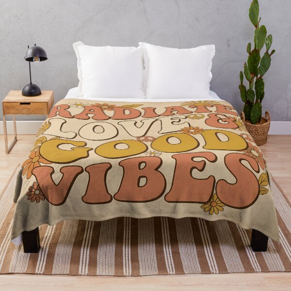 Item preview, Radiate Love and Good Vibes Groovy Typography designed and sold by AI Experiment Lab.