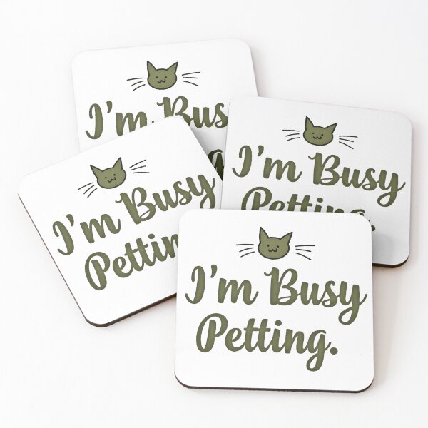 Item preview, I’m Busy Petting – Funny Cat Developer for Programmers & Cat Lovers designed and sold by FeelFreeStore.