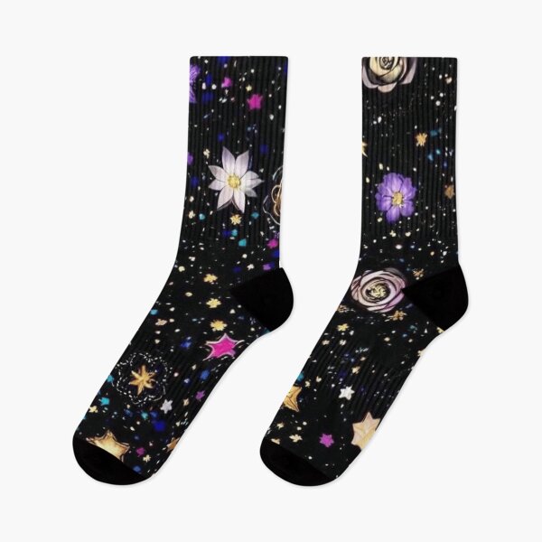 Item preview, Mystic Galaxy Flowers - Gothic Starry Floral Pattern designed and sold by T-I-D-E.