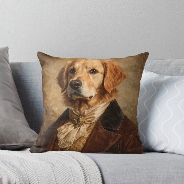 Item preview,  Golden Retriever Renaissance Portrait - Vintage Dog in Victorian Clothing Art Print designed and sold by freackly.